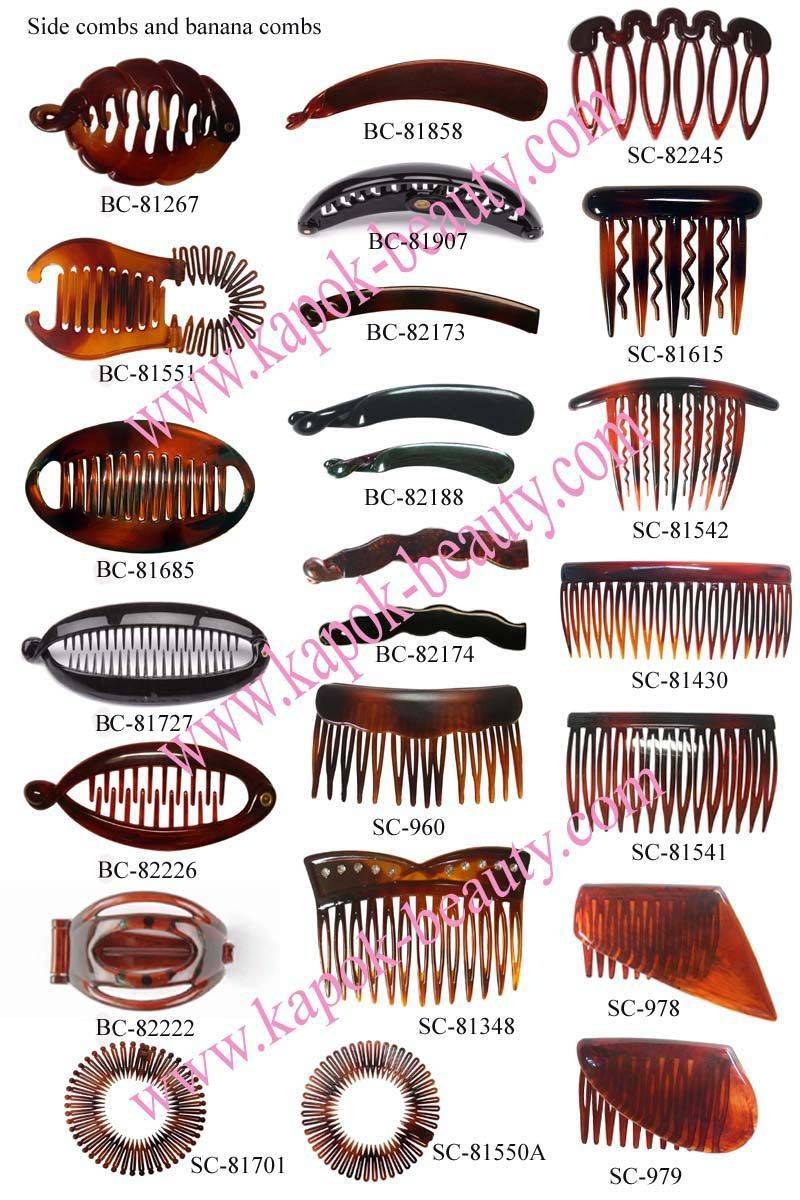 side combs and banana combs