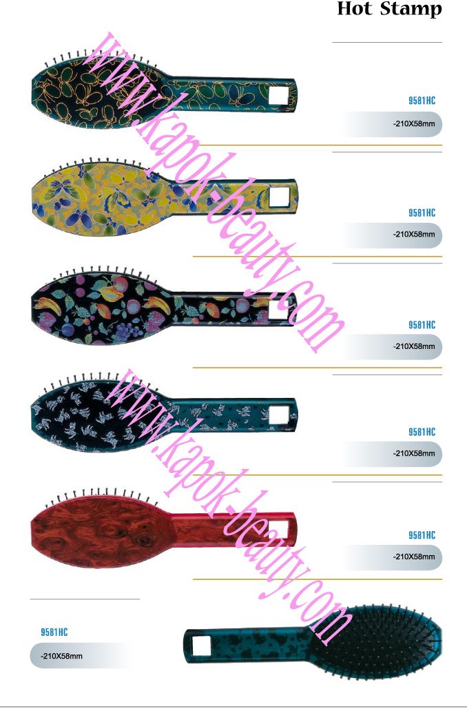 Hot-Stamp Hair Brushes