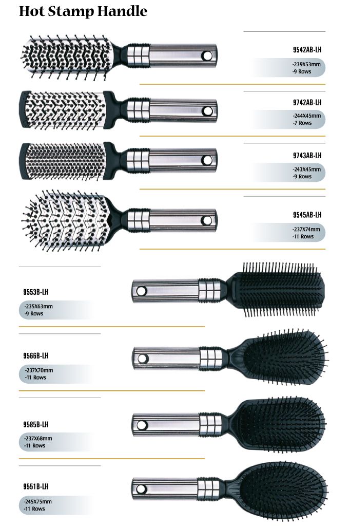 Hot-Stamp Hair Brushes
