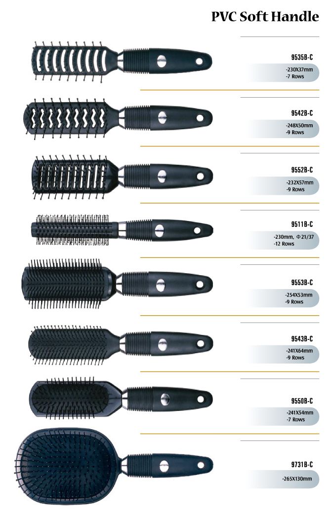 PVC Handle Soft Hair Brushes