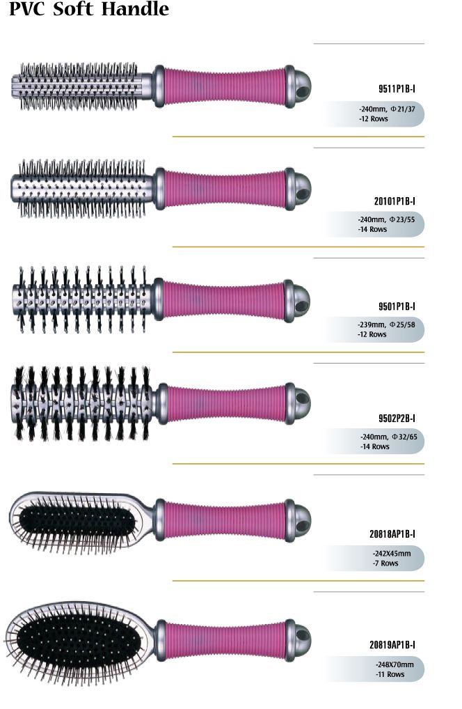 PVC Handle Soft Hair Brushes