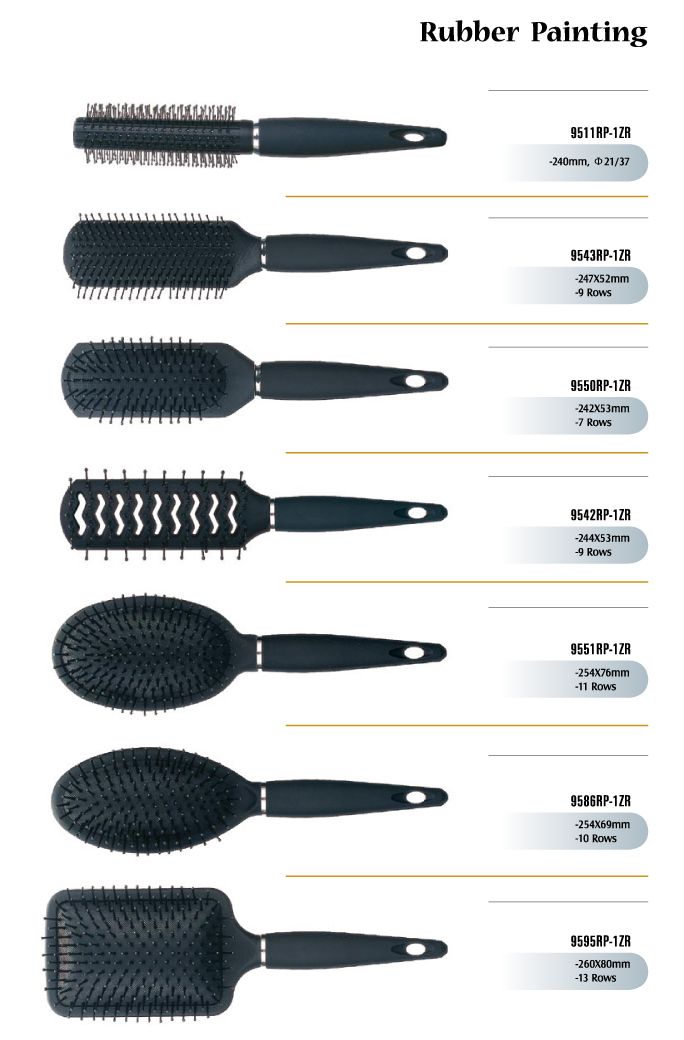 Rubber painting Hair Brushes