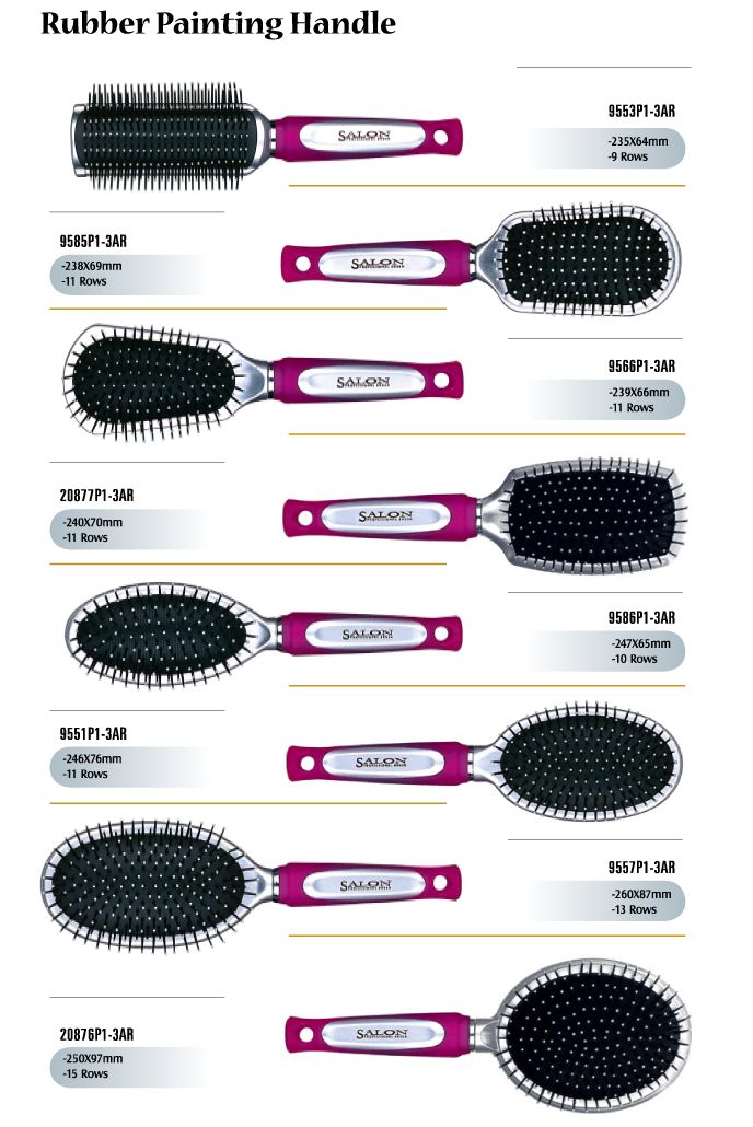 Rubber painting Hair Brushes
