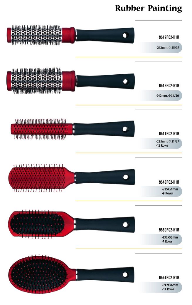 Rubber painting Hair Brushes