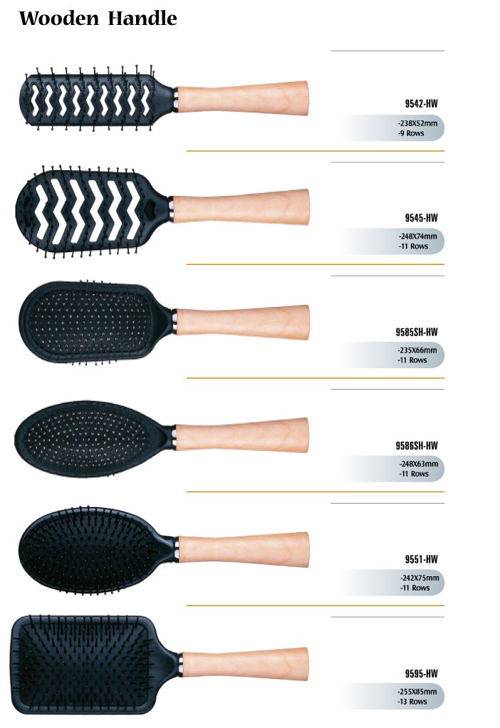 Wooden Handle Hair Brushes