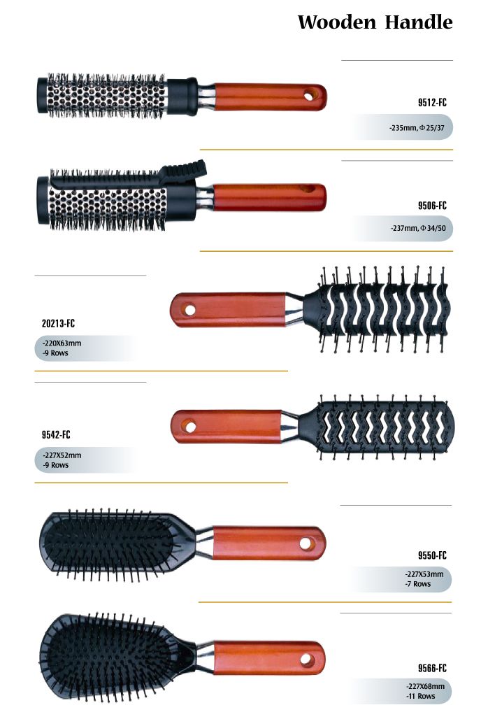 Wooden Handle Hair Brushes