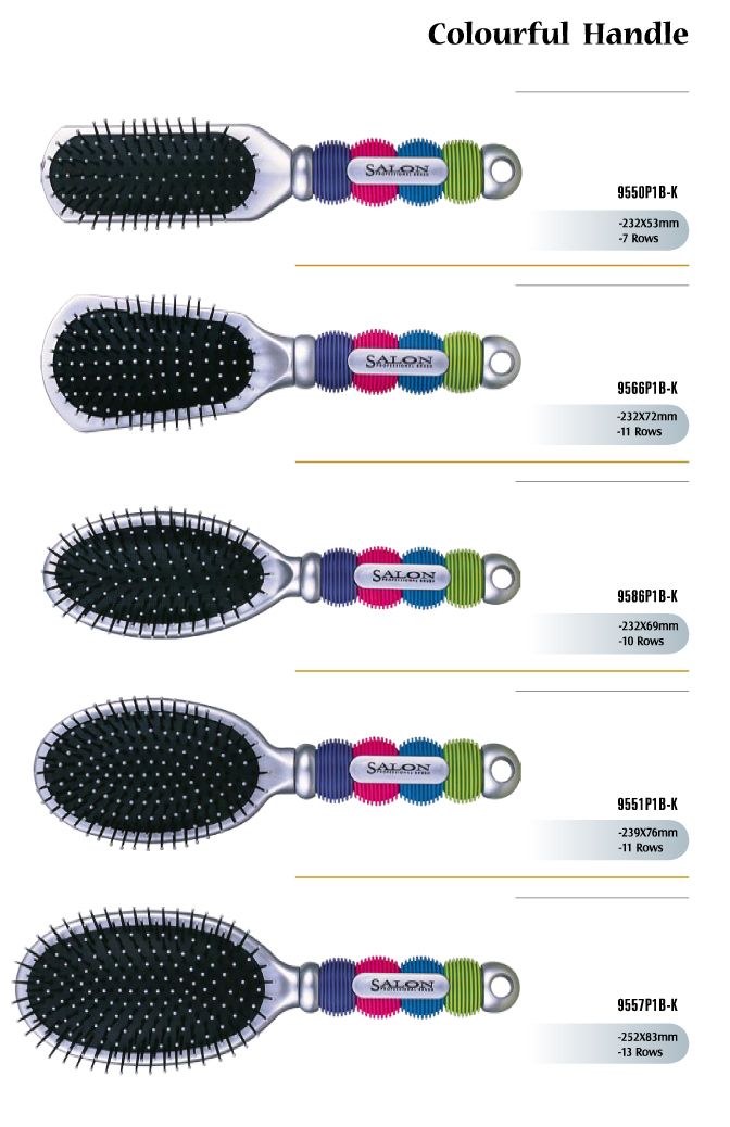 Colorful Handle Hair Brushes