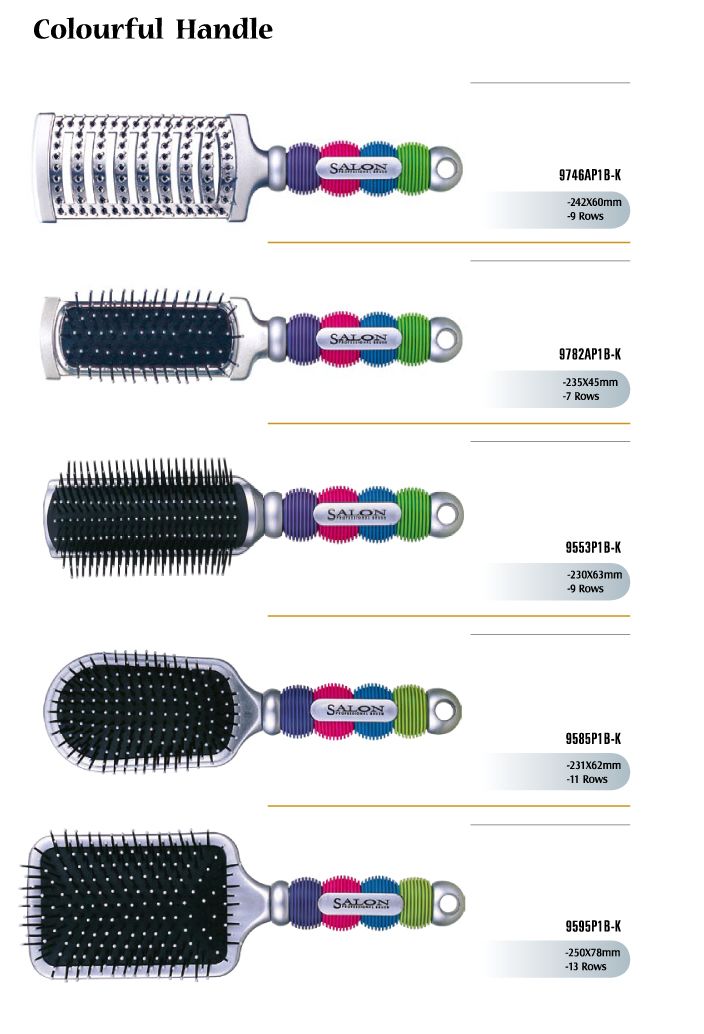 Colorful Handle Hair Brushes