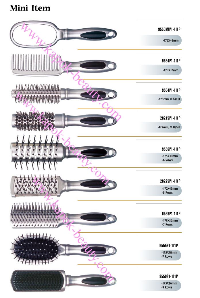 Silver Premium Hair Brushes Set with mirror