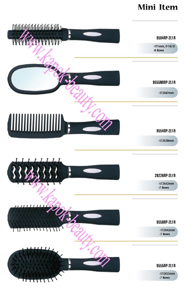 Black Hair Brushes Set