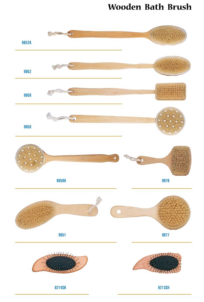 Wooden long handle Bath Brushes