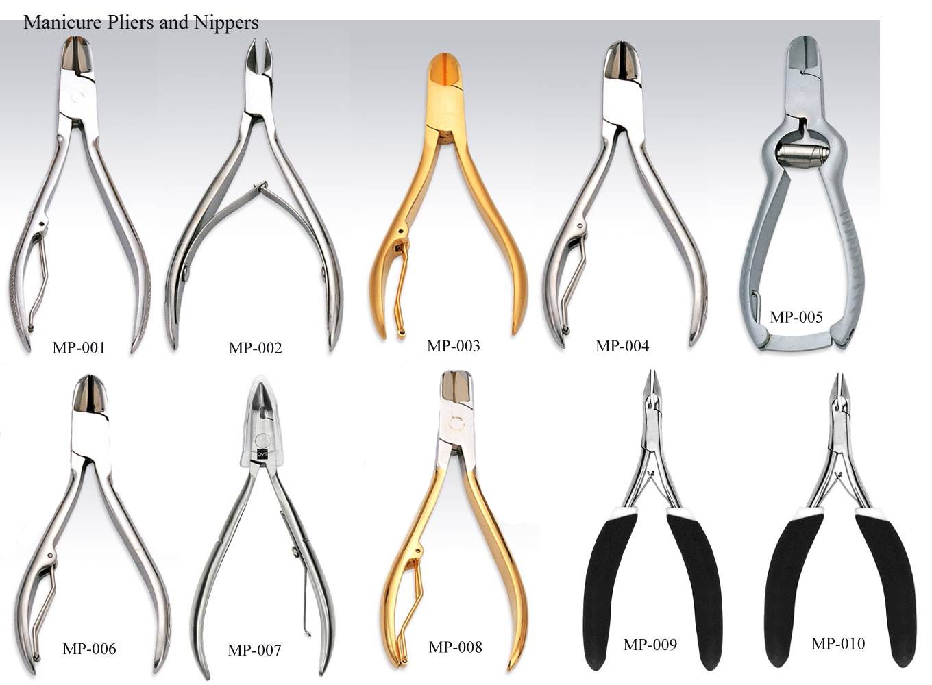 Manicure pliers and nippers