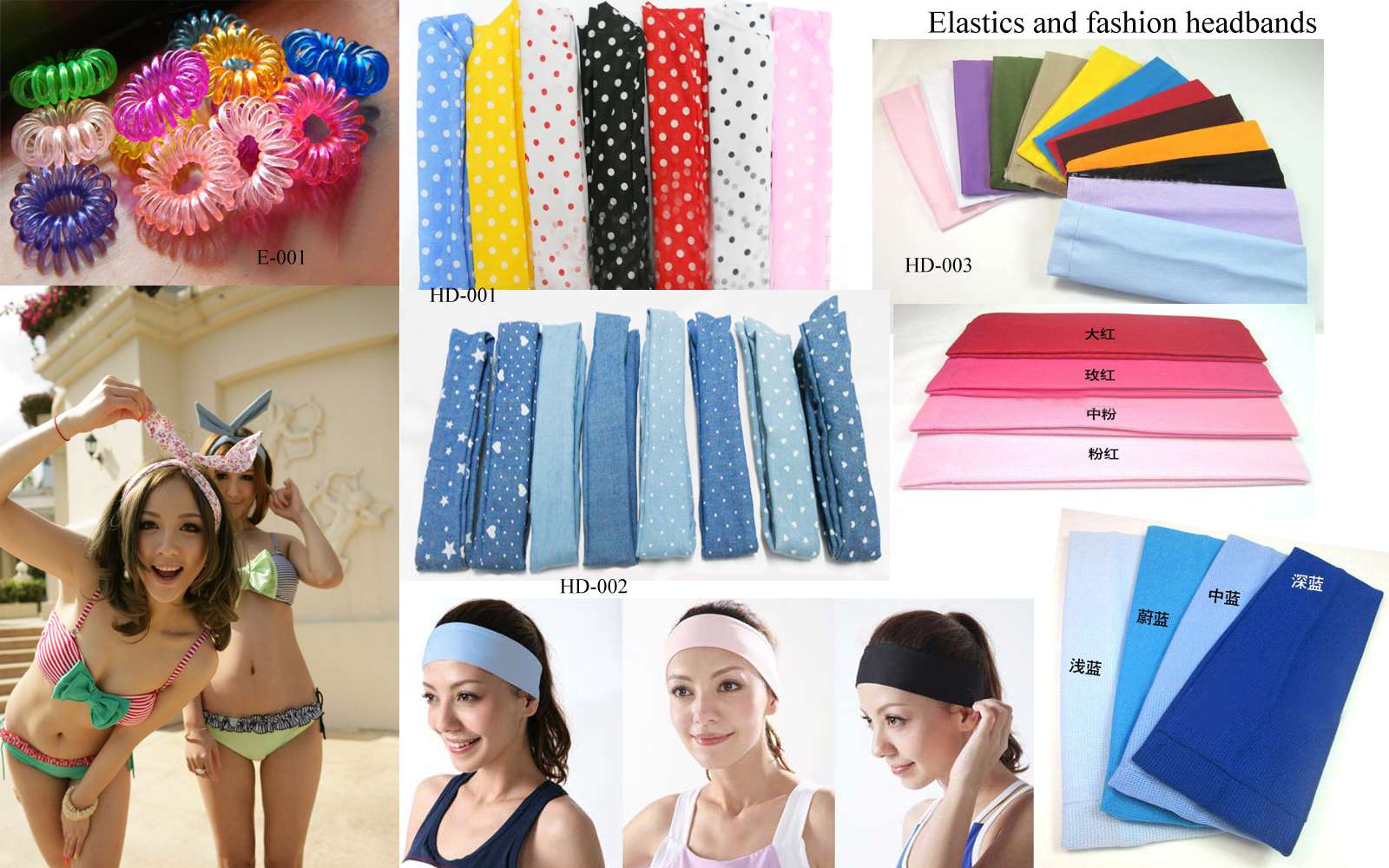 Elastics and headbands