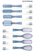 Spray painting Blue Hair Brushes Set with mirror