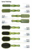 Spray painting Green Hair Brushes Set