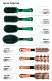 Spray painting Green or Golden Brown Hair Brushes Set