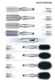 Spray painting Silver Hair Brushes Set