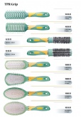 TPR Grip Green mix yellow Hair Brushes
