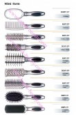 Silver Premium Hair Brushes Set with mirror