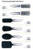 Professional Hair Brushes with mirror and professional handle