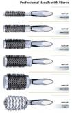 Silver Professional Hair Brushes with mirror