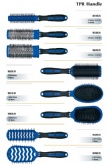 TPR Grip Blue Hair Brushes