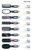 Black Hair Brushes Set with mirror