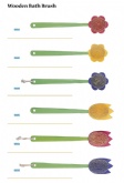 Flower shape Bamboo Bath Brushes
