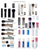Pinceles de maquillaje retráctiles